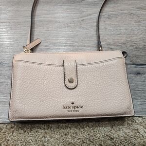 Kate Spade Pink Pebbled Leather Phine Crossbody Bah Handbag